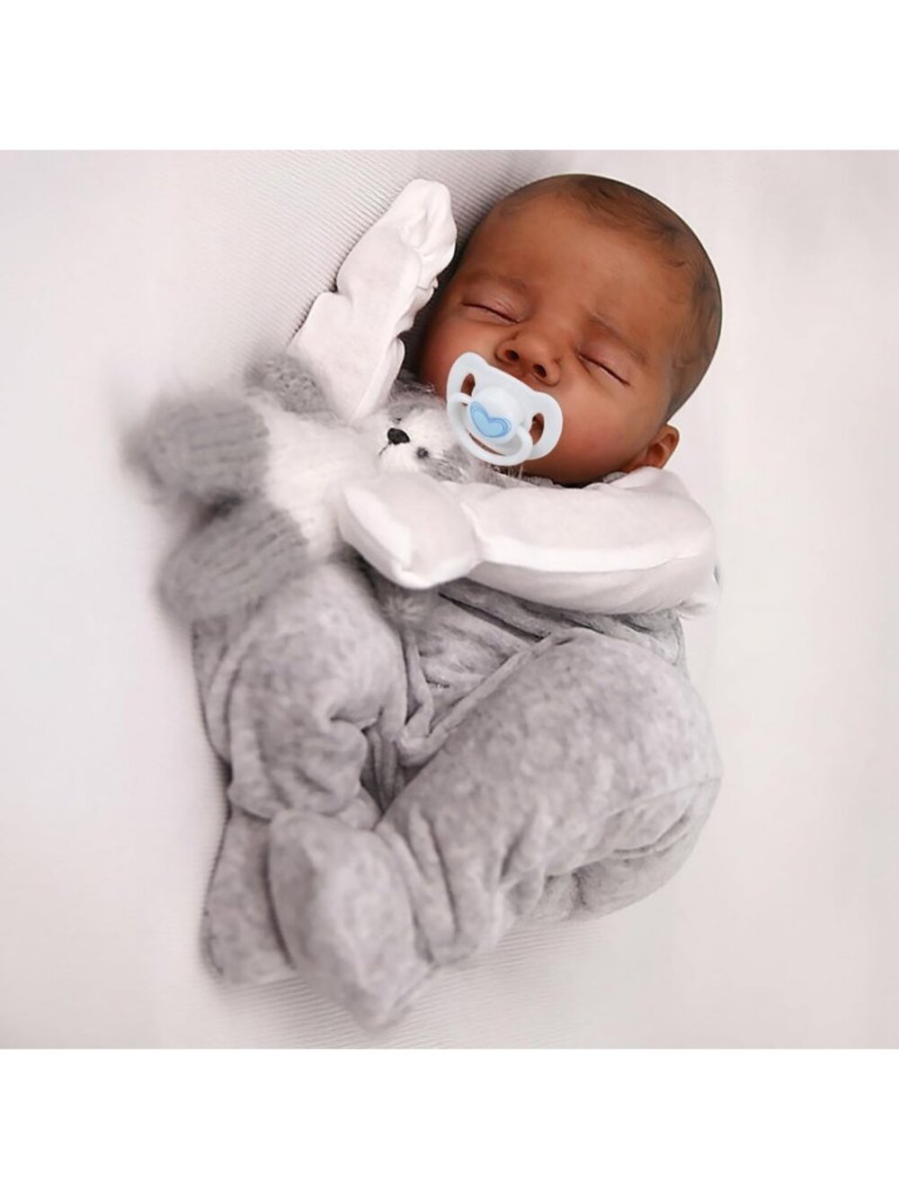 Realistic 18" Reborn Baby Doll - African American Life-Like Boy, Soft & Cuddly